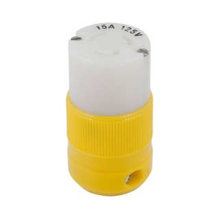 Marinco Locking Connector - 15A, 125V - Yellow Marinco Locking Connector - 15A, 125V - Yellow