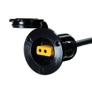 CANNON DOWNRIGGERS Cannon Flush Mount Power Port Black CANNON DOWNRIGGERS Cannon Flush Mount Power Port Black