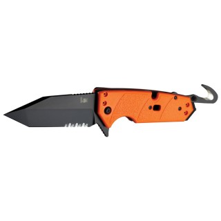 Hogue HK Karma 3.75in 1st Resp Tanto Blk PartSerr G10 Orange Hogue HK Karma 3.75in 1st Resp Tanto Blk PartSerr G10 Orange