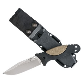 Hogue EX-F02 4.5in Fixed ClipPt Dk Earth Auto Ret Sheath Hogue EX-F02 4.5in Fixed ClipPt Dk Earth Auto Ret Sheath