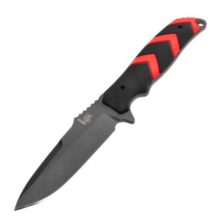 HOGUE HK Fray 4.2in Fixed ClipPt Blk AutoRet Sheath BlkRed Scales HOGUE HK Fray 4.2in Fixed ClipPt Blk AutoRet Sheath BlkRed Scales