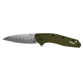 Kershaw Dividend Assisted 3 in Blade Olive Aluminum Handle Kershaw Dividend Assisted 3 in Blade Olive Aluminum Handle