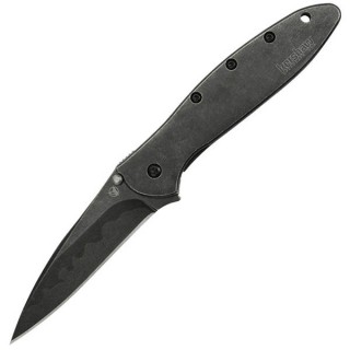 Kershaw Leek Assisted 3 in Blackwash Composite Plain SS Hndl Kershaw Leek Assisted 3 in Blackwash Composite Plain SS Hndl