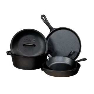 Lodge 5 Piece Seasonsed Cast Iron Cookware Set Lodge 5 Piece Seasonsed Cast Iron Cookware Set