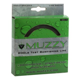 Muzzy 200# Braided Bowfishing Line-100 ft. Spool-Lime Green Muzzy 200# Braided Bowfishing Line-100 ft. Spool-Lime Green