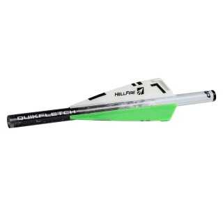 NAP Quikfletch 3in Hellfire Xbow - 6 Pack White/Green/Green NAP Quikfletch 3in Hellfire Xbow - 6 Pack White/Green/Green