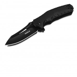 Proelia TX020 Folder 4in Black Drop Blade Black G-10 Handle Proelia TX020 Folder 4in Black Drop Blade Black G-10 Handle