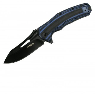 Proelia TX020 Folder 4in Black Drop Blade Black-Blue G-10 Proelia TX020 Folder 4in Black Drop Blade Black-Blue G-10