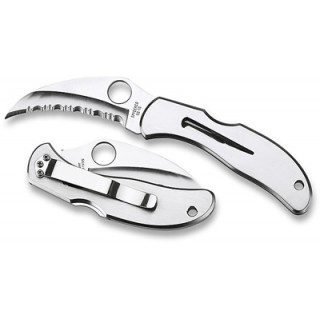 Spyderco Harpy Folder 2.75 in Serrated Stanless Steel Handle Spyderco Harpy Folder 2.75 in Serrated Stanless Steel Handle