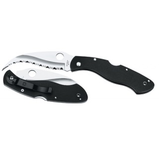 Spyderco Civilian Folder 4.13 in Serrated Black G-10 Handle Spyderco Civilian Folder 4.13 in Serrated Black G-10 Handle