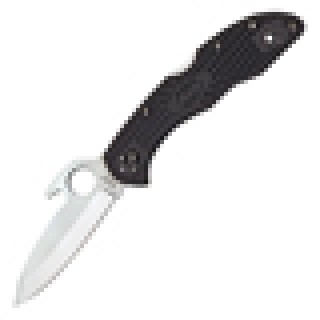 Spyderco Delica 4 Wave Folder 2.88 in Plain Black FRN Hndl Spyderco Delica 4 Wave Folder 2.88 in Plain Black FRN Hndl