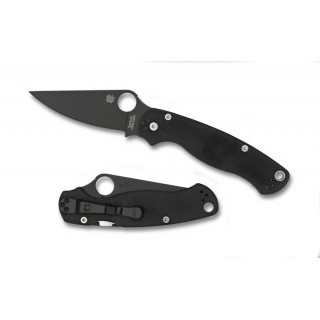 Spyderco Para 2 Folder 3.44 in Black Plain Black G-10 Handle Spyderco Para 2 Folder 3.44 in Black Plain Black G-10 Handle