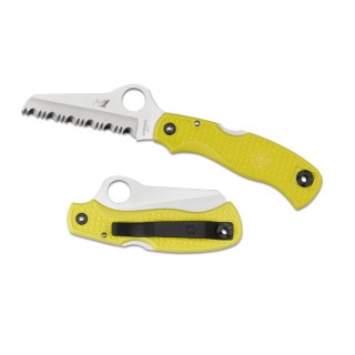 Spyderco Saver Salt Folder 3.1 in Serrated Yellow FRN Handle Spyderco Saver Salt Folder 3.1 in Serrated Yellow FRN Handle