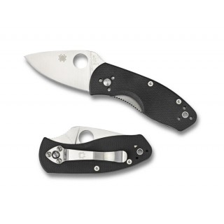 Spyderco Ambitious Folder 2.25 in Plain Black G-10 Handle Spyderco Ambitious Folder 2.25 in Plain Black G-10 Handle