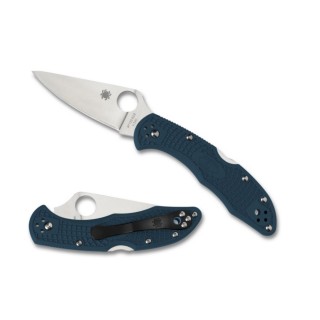 Spyderco Delica 4 Plain Edge 2.9 in Blade Blue FRN Spyderco Delica 4 Plain Edge 2.9 in Blade Blue FRN