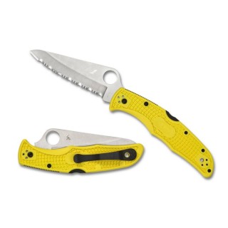 Spyderco Pacific Salt 2 Serrated 3.78 in Blade Yellow FRN Spyderco Pacific Salt 2 Serrated 3.78 in Blade Yellow FRN