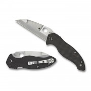 Spyderco Canis Wharncliffe 3.43 in Blade Carbon Fiber G10
