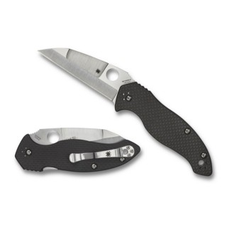 Spyderco Canis Wharncliffe 3.43 in Blade Carbon Fiber G10 Spyderco Canis Wharncliffe 3.43 in Blade Carbon Fiber G10