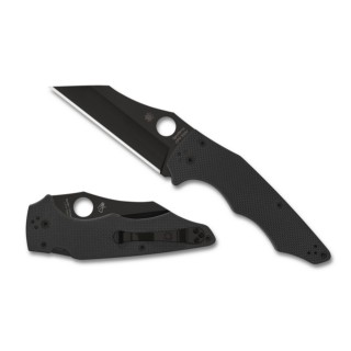 Spyderco YoJumbo G-10 Black Black Blade Spyderco YoJumbo G-10 Black Black Blade