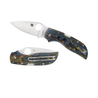 Spyderco Chaparral Folder 2.8 in Plain Brass-Acrylic Handle Spyderco Chaparral Folder 2.8 in Plain Brass-Acrylic Handle