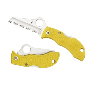 Spyderco Manbug Folder 1.9 in Serrated Yellow FRN Handle Spyderco Manbug Folder 1.9 in Serrated Yellow FRN Handle