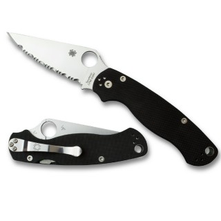Spyderco Para 2 Folder 3.44 in Serrated Black G-10 Handle LH Spyderco Para 2 Folder 3.44 in Serrated Black G-10 Handle LH