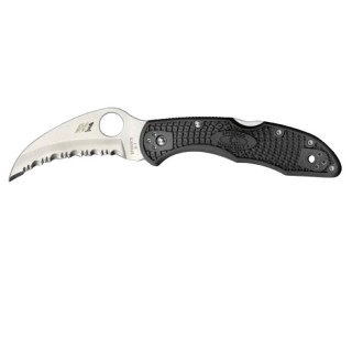 Spyderco Tasman Salt 2 Folder 2.8 in Serrated Black FRN Hndl Spyderco Tasman Salt 2 Folder 2.8 in Serrated Black FRN Hndl