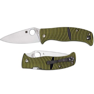 Spyderco Caribbean Folder 3.7 in Plain Black-Yellow G-10 Spyderco Caribbean Folder 3.7 in Plain Black-Yellow G-10