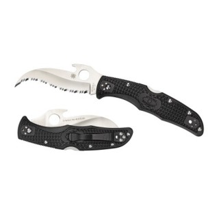Spyderco Matriarch 2 Wave Folder 3.57 in Serrated Black FRN Spyderco Matriarch 2 Wave Folder 3.57 in Serrated Black FRN