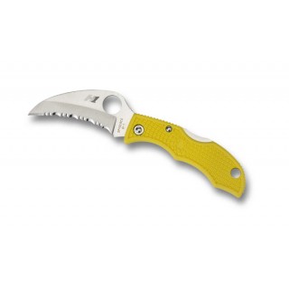 Spyderco Ladybug3 Folder 1.94 in Serr Hawkbill Yellow FRN Spyderco Ladybug3 Folder 1.94 in Serr Hawkbill Yellow FRN