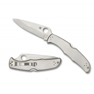 Spyderco Endura 4 Folder 3.75 in Plain Stainless Handle Spyderco Endura 4 Folder 3.75 in Plain Stainless Handle