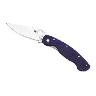 Spyderco Military Folder 4.0 in Plain Dark Blue G-10 Handle Spyderco Military Folder 4.0 in Plain Dark Blue G-10 Handle