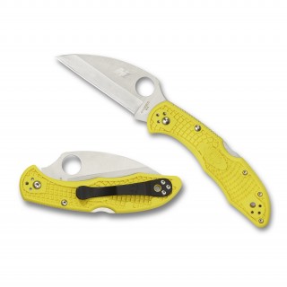 Spyderco Salt2 Folder 2.89 in Wharncliffe Plain Yellow FRN Spyderco Salt2 Folder 2.89 in Wharncliffe Plain Yellow FRN