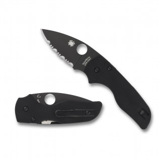 Spyderco Lil Native Folder 2.42 in Black Serrated Black G-10 Spyderco Lil Native Folder 2.42 in Black Serrated Black G-10