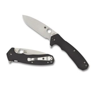 Spyderco Amalgam Folder 3.8in Plain Carbon Fiber-G-10 Handle Spyderco Amalgam Folder 3.8in Plain Carbon Fiber-G-10 Handle