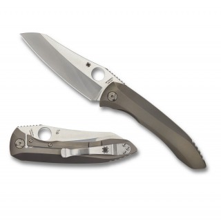 Spyderco Paysan Folder 3.88 in Plain Titanium Handle Spyderco Paysan Folder 3.88 in Plain Titanium Handle