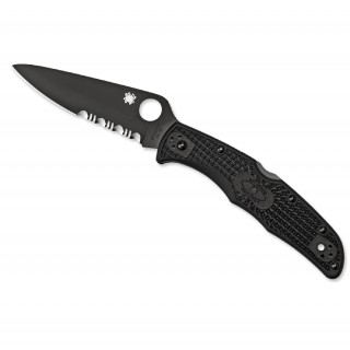 Spyderco Tenacious Folder 3.39 in Combo Blade Black FRN Hndl Spyderco Tenacious Folder 3.39 in Combo Blade Black FRN Hndl