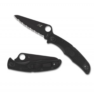 Spyderco Pacific Salt 2 Folder 3.78in Black Serr FRN Handle Spyderco Pacific Salt 2 Folder 3.78in Black Serr FRN Handle