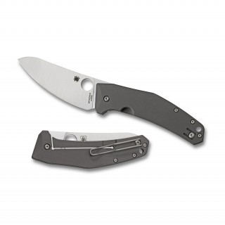 Spyderco SpydieChef Folder 3.32 in Plain Titanium Handle Spyderco SpydieChef Folder 3.32 in Plain Titanium Handle
