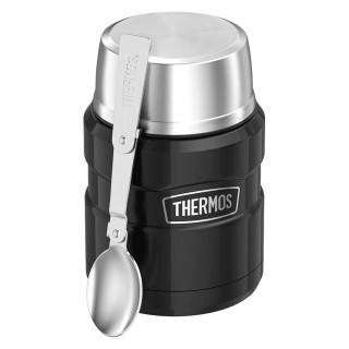 Thermos 16oz Stainless Steel Food Jar w Folding Spoon Black Thermos 16oz Stainless Steel Food Jar w Folding Spoon Black