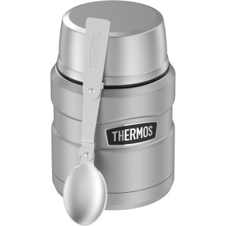 Thermos 16oz Stainless Steel Food Jar w Folding Spoon Silver Thermos 16oz Stainless Steel Food Jar w Folding Spoon Silver