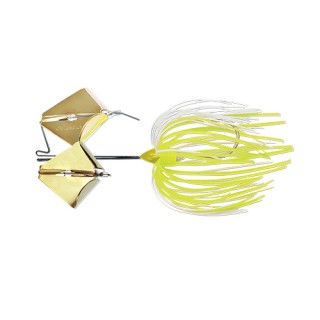 TERMINATOR SSL Tandem Bzzbait 1/2 Chrtrse White Shad TERMINATOR SSL Tandem Bzzbait 1/2 Chrtrse White Shad