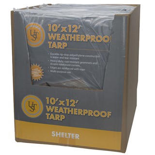 ULTIMATE SURVIVAL TECHNOLOGIES Weatherproof Tarp 10'x12' ULTIMATE SURVIVAL TECHNOLOGIES Weatherproof Tarp 10'x12'